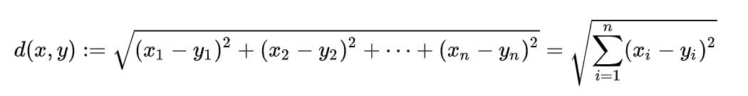 Python计算两点之间的欧式距离