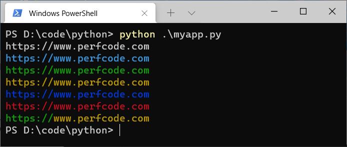 Python打印有颜色的字符串