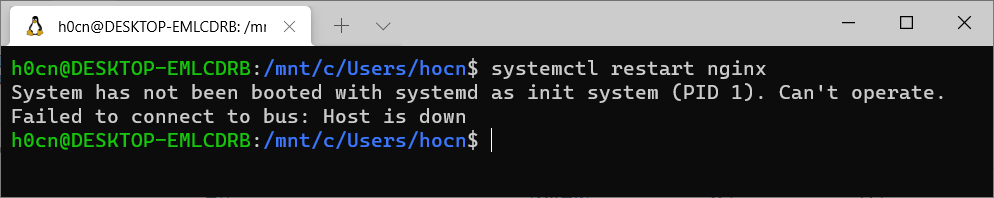 System has not been booted with systemd as init system (PID 1). Can't operate.解决方法