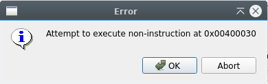 QtSpim: Attempt to execute non-instruction at 0x00400030 错误解决方法