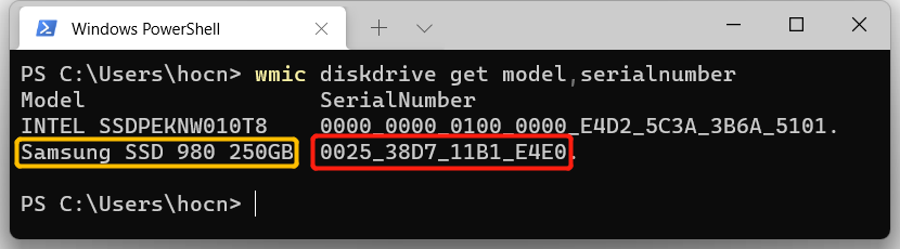 View Hard Drive Serial Number