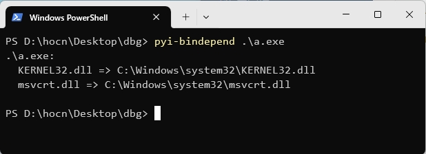 pyi-bindepend command